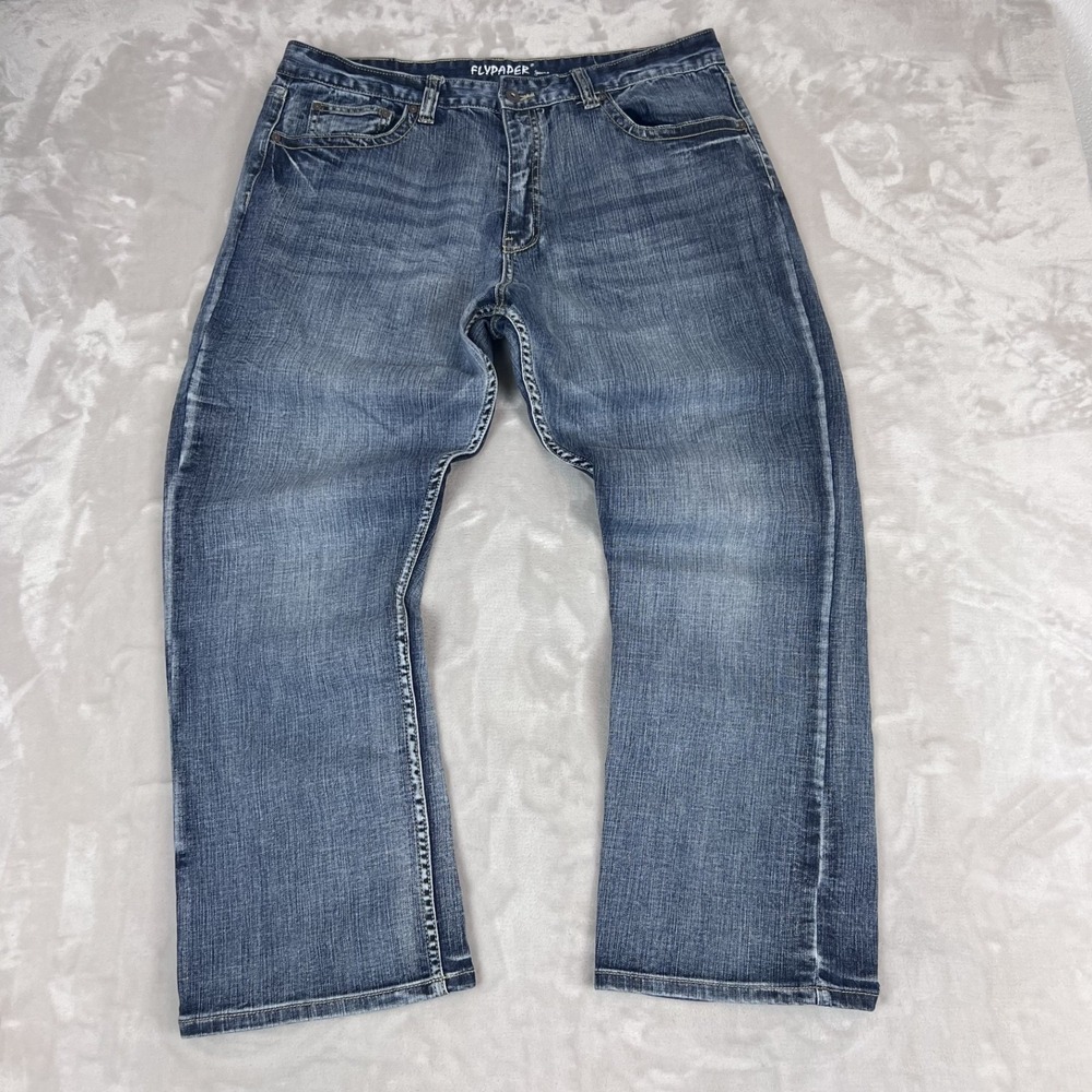 Y2K Flypaper‎ Jeans Mens 38x30 Blue Denim Bootcut Skater Grunge Casual Everyday